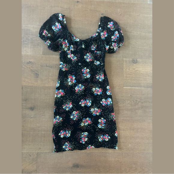 anthropologie scarletta sweetheart floral print mini dress - Picture 3 of 6